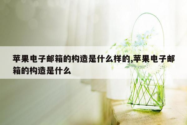 苹果电子邮箱的构造是什么样的,苹果电子邮箱的构造是什么