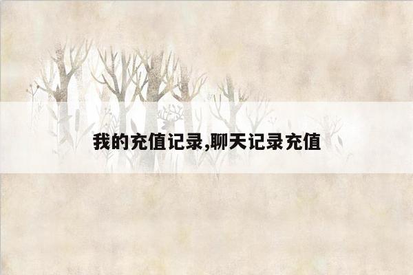 我的充值记录,聊天记录充值