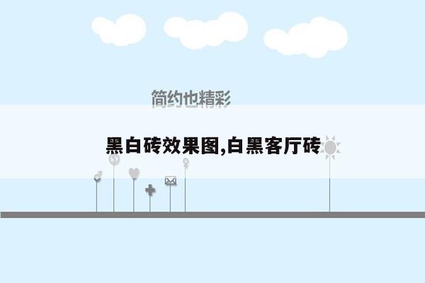 黑白砖效果图,白黑客厅砖