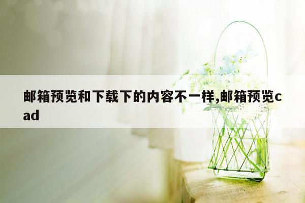 邮箱预览和下载下的内容不一样,邮箱预览cad