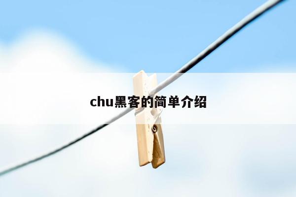 chu黑客的简单介绍