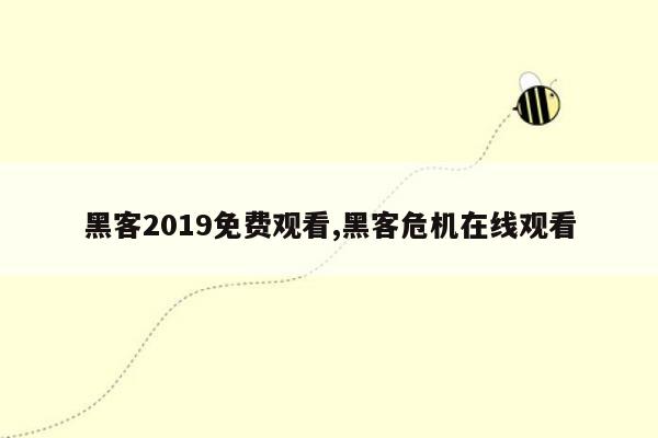 黑客2019免费观看,黑客危机在线观看