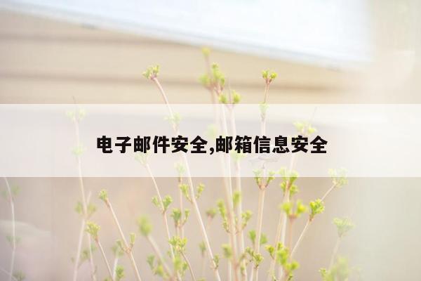 电子邮件安全,邮箱信息安全