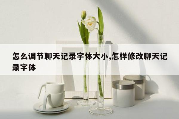 怎么调节聊天记录字体大小,怎样修改聊天记录字体