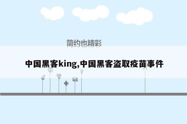 中国黑客king,中国黑客盗取疫苗事件